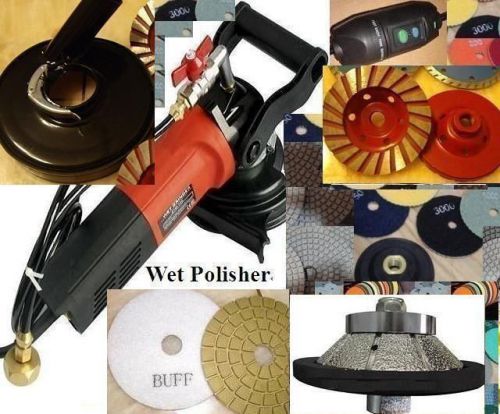 Wet polisher dust free e20 bevel router bit glaze buff pad cup concrete stone for sale