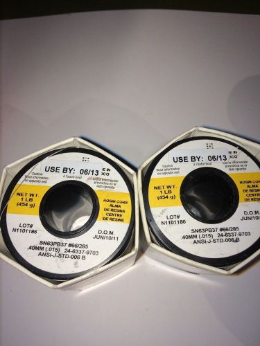 Lot of 2 Rolls - KESTER 24-6337-9703 WIRE SOLDER