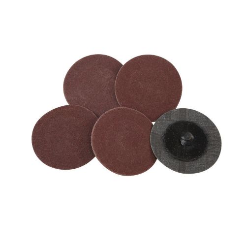 2&#034; 180 Grit Twist-Lock Abrasive Discs 5 Pieces 20,000 RPM Maximum Closed Coat