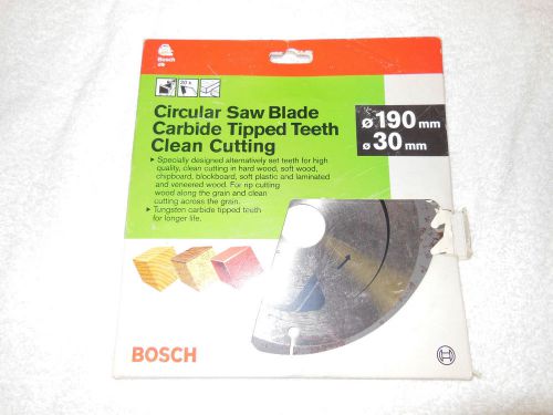 BOSCH CIRCULAR SAW BLADE FLOORING WOOD PLASTIC 190MM 30MM BRAND NEW