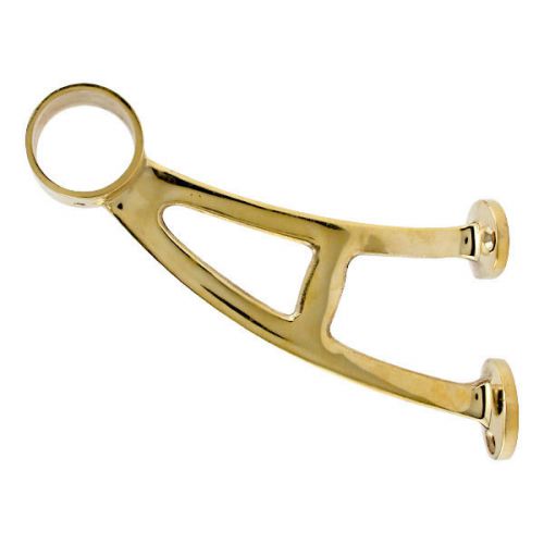 Bar Mount Foot Rail Bracket - Polished Brass - 1.5&#034; OD - Professional Home Decor