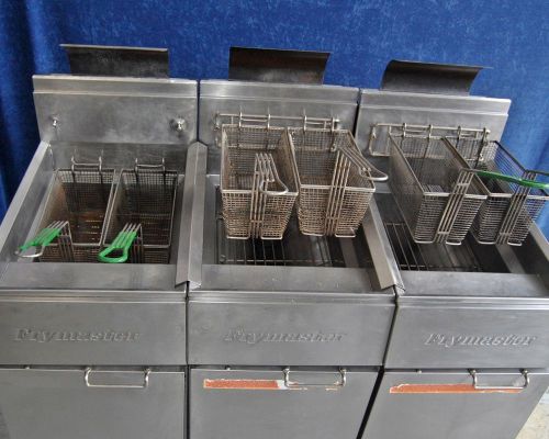 Three Frymaster GF14SD fryers - natural gas, super clean, seller refurbished