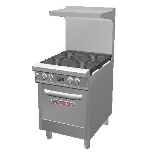 Southbend 4241e range, 24&#034; wide, 4 burners with standard grates (33,000 btu), sp for sale