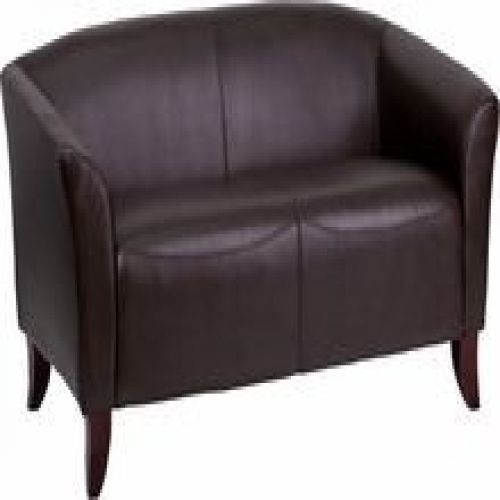 Flash Furniture 111-2-BN-GG HERCULES Imperial Series Brown Leather Love Seat