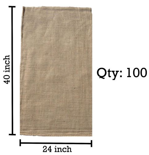 100 24x40 Burlap Bags, Burlap Sacks, Potato Sack Race Bags, Sandbags, Gunny Sack