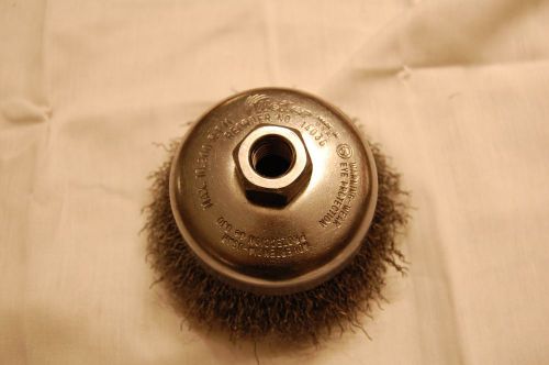 Weiler 4&#034; wire crimped cup brush usa 10,200 rpm&#039;s for sale