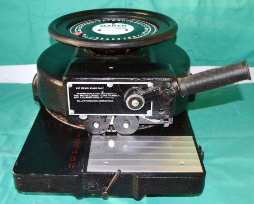 Marsh Model H 1/2&#034; Stencil Letter Cutting Machine