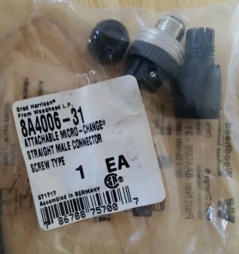 Brad harrison 8a4006-31 sensor conn male size m12 4pos cable (lot of 17) for sale
