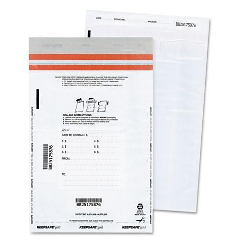 New quality park 45232 tamper-evident deposit bags, 12 x 16, white, 100 per pack for sale