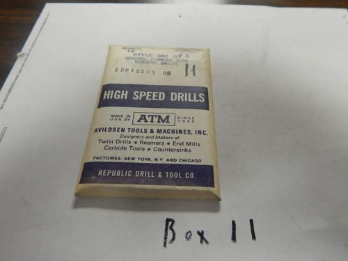 &#034;ATM&#034; Twist Drill Bits &#034;5&#034;  Size , lot of 11 pcs