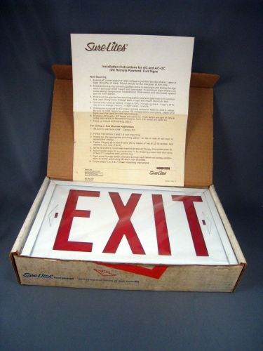 Sure lites lighted exit sign # r-1c 120 volt 50 watt  new in box complete for sale