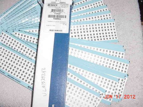 LETTER &#034; M &#034; BRADYMARKER LABELS WM-M-PK BRADY LABEL WIRE MARKERS (900 LABELS)