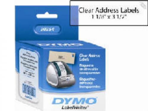 NEW SANFORD 30254 CLEAR ADDRESS LABEL 1-1/8 X 3-1/2, 130 PER ROLL, 1 ROLL PER