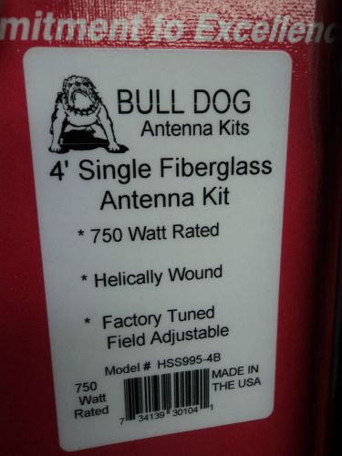 ProComm Bulldog HSS995-4B 4 ft Single Fiberglass CB Radio Antenna Mirror Mount