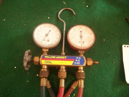 RITCHIE YELLOW JACKET FLUTTERLESS TEST &amp; CHARGE MANIFOLD 60&#034; HOSES R22 R12 R502