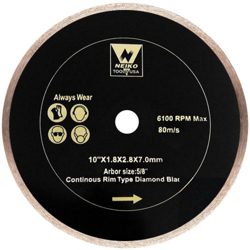 10 In Diamond Blade, Wet, Continuous Rim/Sinter, General Purpose Saw Blade