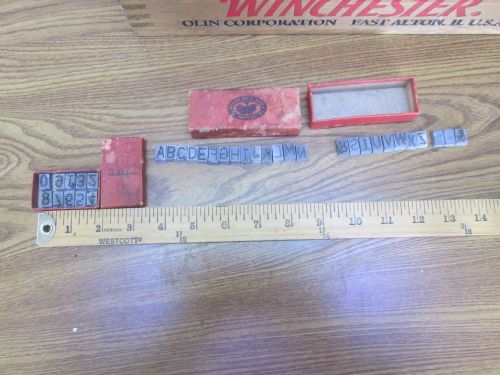 Vintage Numbers Letters Tattoo Small Animal Livestock Weston Tool