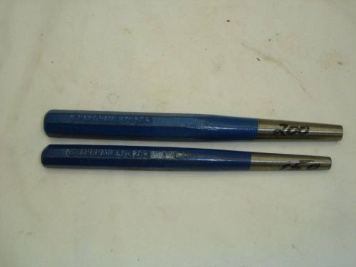 Lot of 2 hargrave punch chisels stone cement mason cold chisel nos for sale