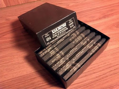 Vintage nos dixon lumber crayons #494black 1 dozen for sale