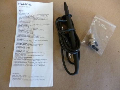 FLUKE 85 RF HIGH FREQUENCY PROBE (100kHz to 500Mhz) NEW NO BOX , 85RF PROBE