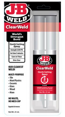 J-b weld 50112 clearweld quick setting epoxy for sale