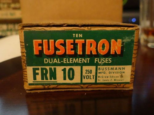 Lot (10) Bussman Fusetron FRN-10 10A 250V class RK5 fuse NEW