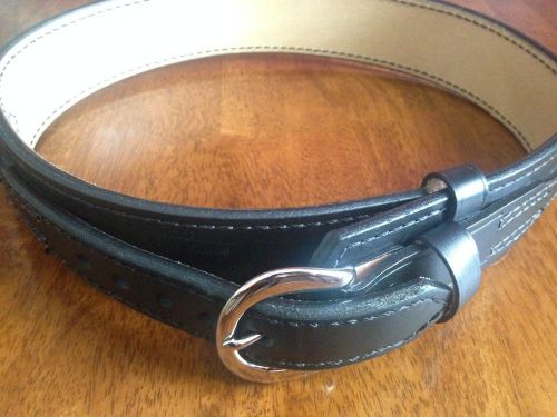 Police 2.25&#034; Black Ranger Leather Duty Belt - Jay Pee 32&#034;