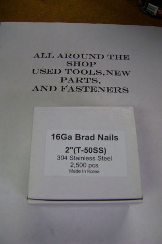 16 ga. stainless steel finish nails. 2&#034;, 2,500 pack for sale