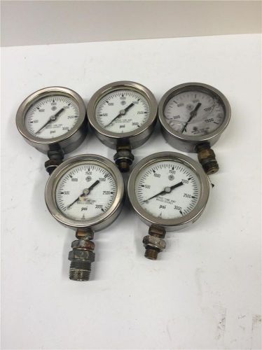 Industrial McDaniel Controls Metal Air Pneumatic Fluid Filled Pressure Gauge Lot