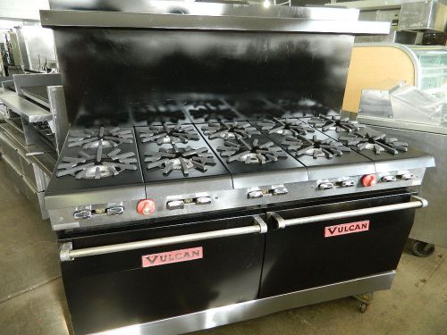 VULCAN 10 BURNER NAT GAS RANGE W/ DOUBLE OVEN BASE 60&#034;