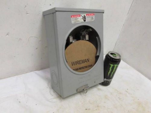 Landis &amp; Gyr 4 Jaw 100 Amp Meter Socket Panel UAT111-0PCN 600v Single Phase