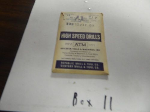 &#034;ATM&#034; Twist Drill Bits Size # 17, lot of 12 Pcs.