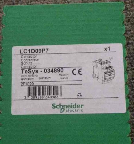 NEW SCHNEIDER ELECTRIC LC1D09P7 230V 50/60Hz, 4kW/400V CONTACTOR. EU SELLER