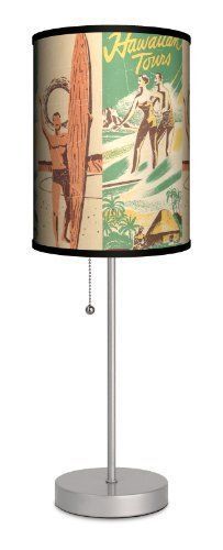 Sports - Surfing Hawaiian Tours Sport Silver Lamp