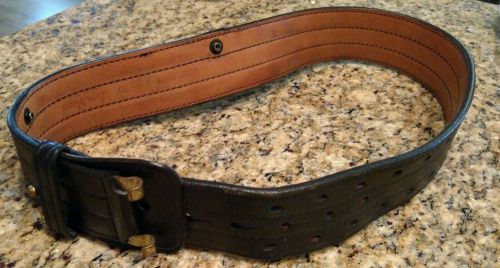 Don Hume Black Leather  Duty Belt sz 30 Police USBP B 103 NICE!