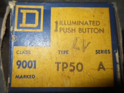 (V13-3) 1 NIB SQUARE D 9001-TP50 ILLUMINATED PUSH BUTTON SWITCH