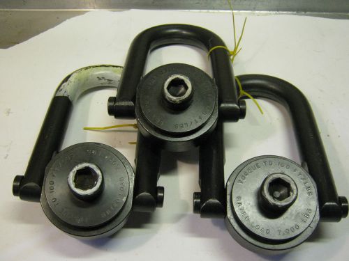 Three (3) actek used long u-bar (clevis) swivel hoist ring 3/4&#034; (7,000 lbs) for sale