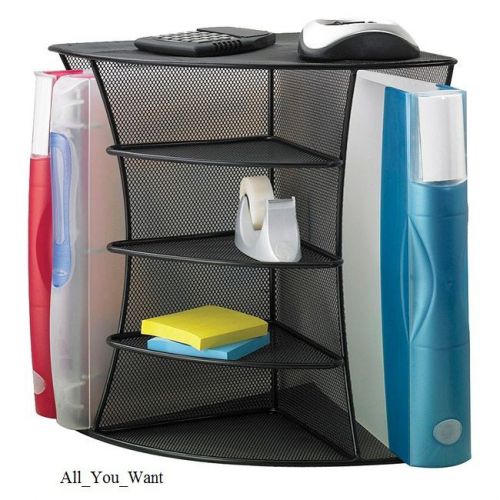 Mesh Desk Corner Organizer Desk Accessory Office File Folders Sorter