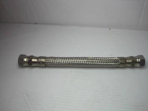 8166 stainless steel braided -08 hydraulic hose 9 5/8&#034; length free ship cont usa for sale