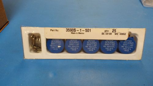 (1 PC) 3590S-1-501 BOURNS Precision Potentiometers 7/8&#034;WW 500OHMS 0.25% 10TURNS