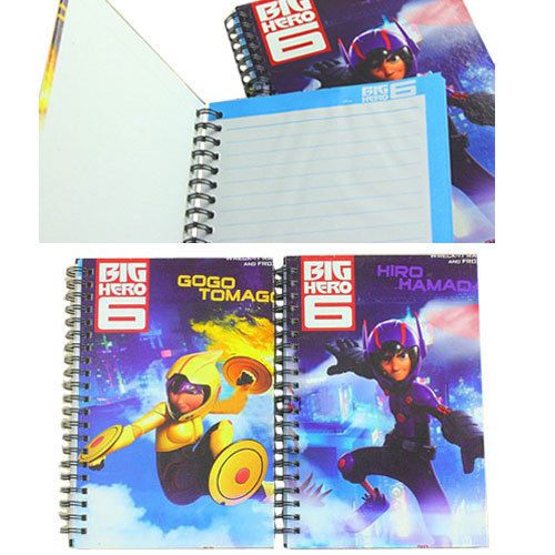 Big hero 6 stationery hard cover notebooks dairy journal sketchbook notepad kids for sale