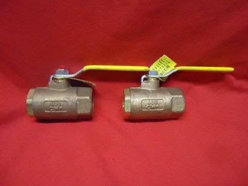 APOLLO 1&#034; BRONZE BALL VALVE 2 QTY!!