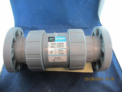 3&#034; Ball Check Valve Hayward True Union CPVC LB319 Viton TC2300SE Socket