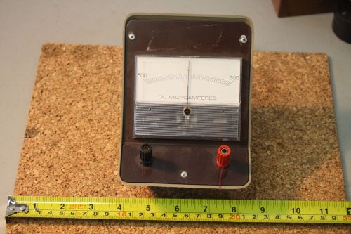 VINTAGE METER - STEAMPUNK - ENCLOSED ( -500 - +500) DC MICROAMPERES METER