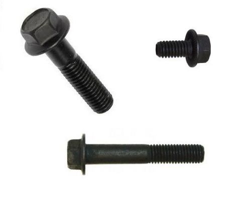 Flanged Cap Screw Bolt, Black, Strong Steel, PT, 3/8&#034;-16 x 3.0&#034; Length, 2 Pc