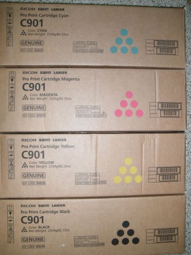 Genuine Ricoh Savin Lanier Pro Print Cartridges C901 828249 828250 828251 828252