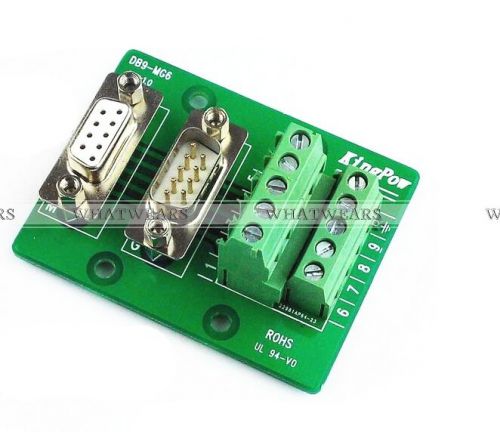 DB9 DB9-MG6 Male / Female Header Breakout Board Terminal Block MPH