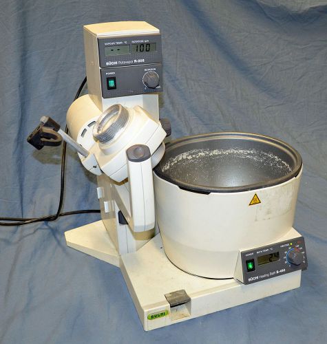 Buchi Rotavapor R-205 w/Heated Digital Water Bath B-490 Rotary Evaporator