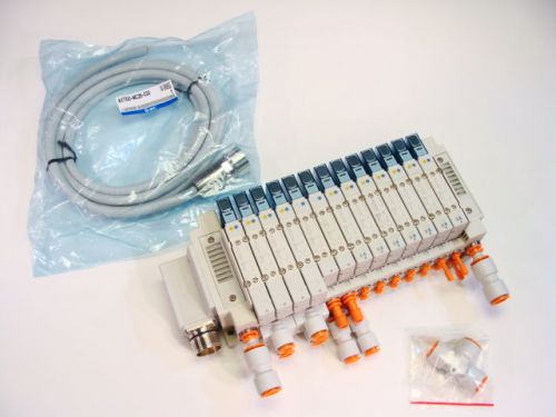 NEW SMC Manifold Block With Cable  x2 SY5100-5U1 x7 SY5A00-5U1 x4 SY5400-5U1!!