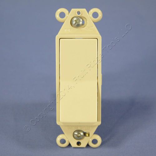 Eagle ivory residential single pole decorator rocker light switch 15a bulk 6301v for sale